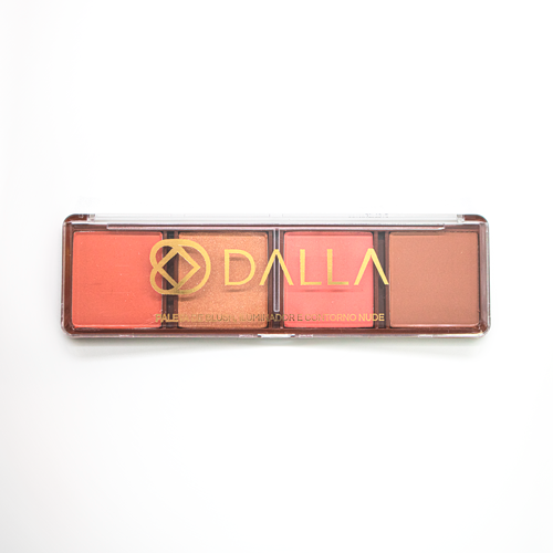 Paleta Blush, iluminador e contorno Nude Dalla.